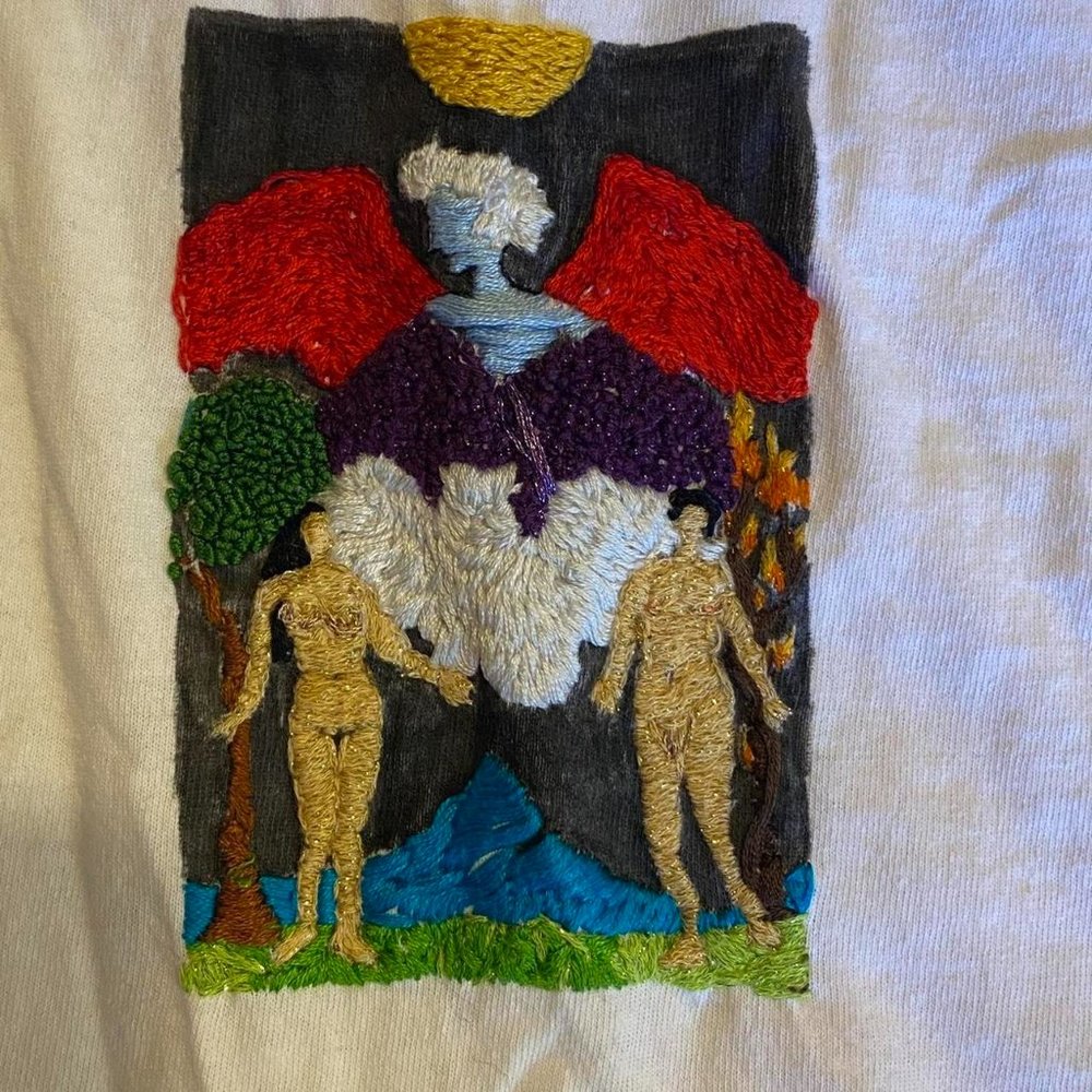 The Lovers Hand Embroidered